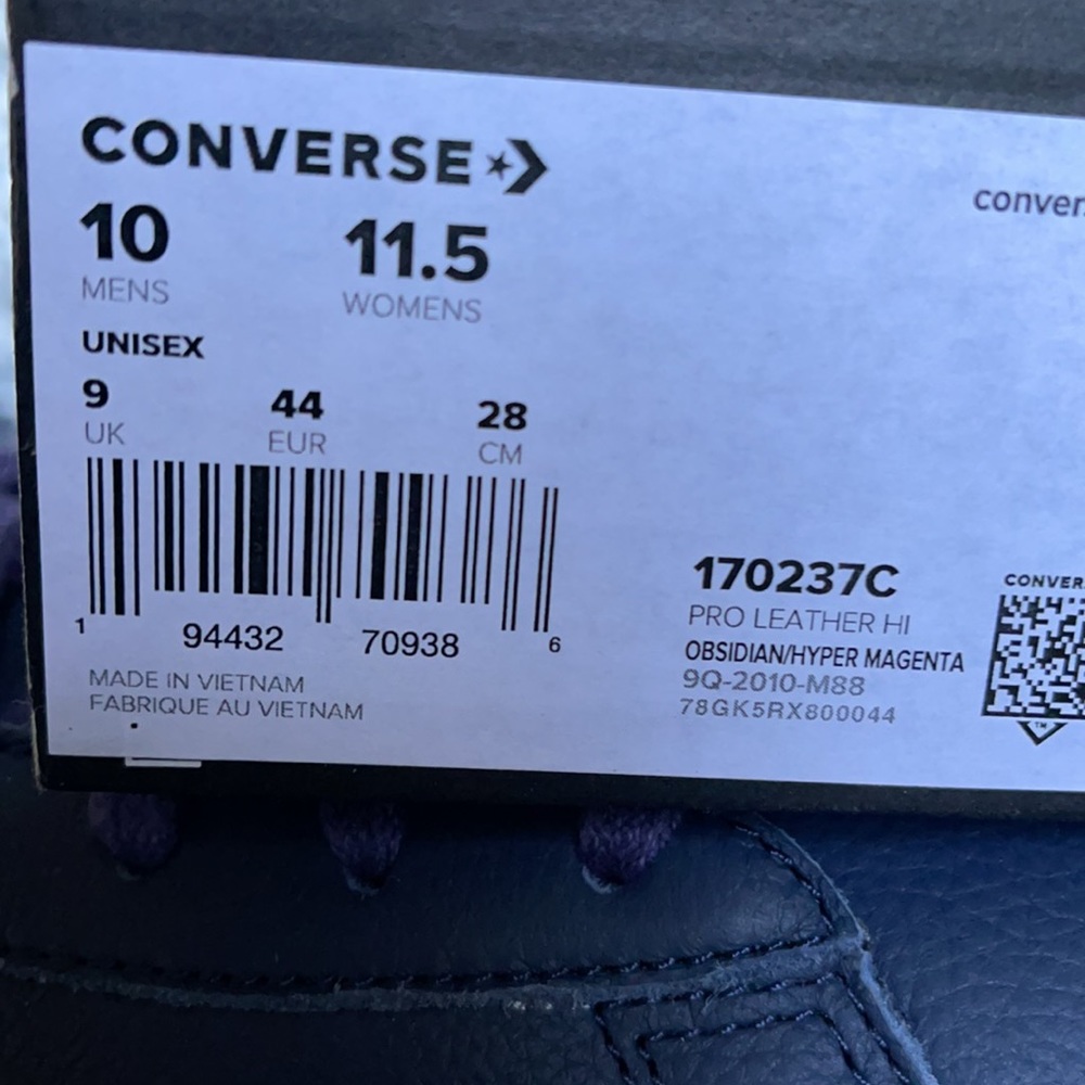 Converse Pro Leather Hi Obsidian/Hyper Magenta MEN`S - Picture 16 of 16